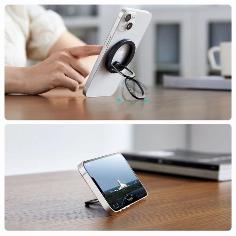 Uchwyt magnetyczny ESR HaloLock Magnetic MagSafe Ring Stand na telefon palec Czarny