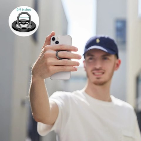 Uchwyt magnetyczny ESR HaloLock Magnetic MagSafe Ring Stand na telefon palec Czarny