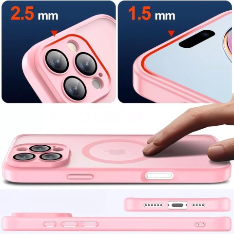 3w1 Zestaw Etui Hybrydowe + Szkło do Apple iPhone 16 Pro Max obudowa ochronna Hybrydowe MagSafe z ochroną obiektywu case + 2x Sz