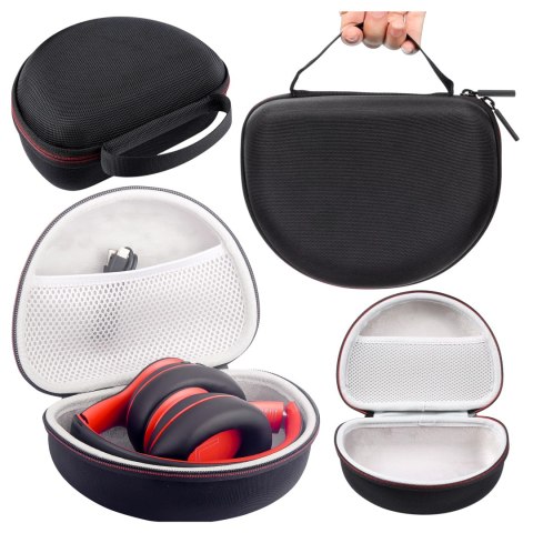 Etui ochronne na słuchawki do JBL Tune 600/510/500/460/450 Alogy Hard Case obudowa ochronna na zamek Czarne