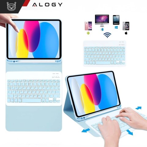 Etui ochronne z klawiaturą Alogy Keyboard case z miejscem na rysik klawiatura bezprzewodowa do Apple iPad 11 2025 / iPad 10.9 20