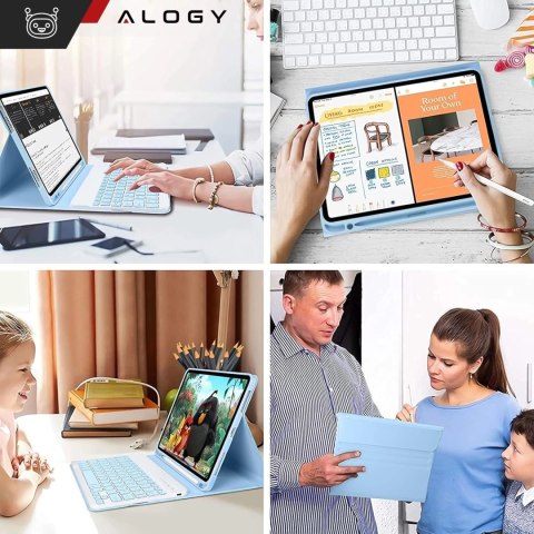 Etui ochronne z klawiaturą Alogy Keyboard case z miejscem na rysik klawiatura bezprzewodowa do Apple iPad 11 2025 / iPad 10.9 20