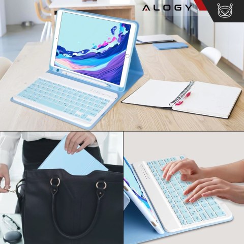 Etui ochronne z klawiaturą Alogy Keyboard case z miejscem na rysik klawiatura bezprzewodowa do Apple iPad 11 2025 / iPad 10.9 20