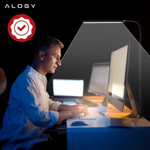Lampka biurkowa LED Alogy LED lamp oświetlenie z elastycznym ramieniem do biurka ramy łóżka