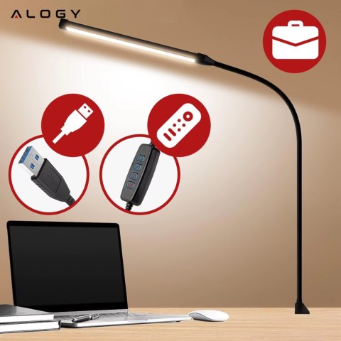 Lampka biurkowa LED Alogy LED lamp oświetlenie z elastycznym ramieniem do biurka ramy łóżka