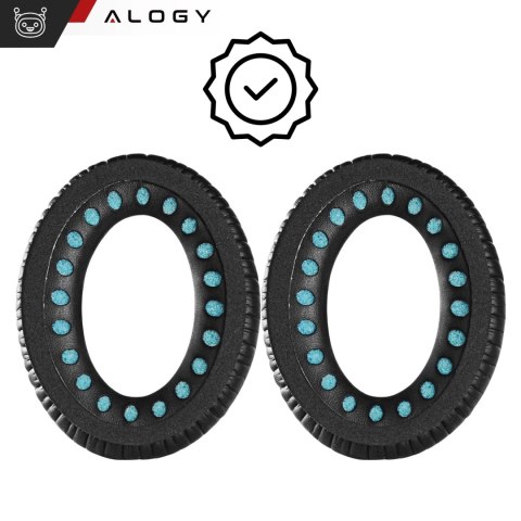 Nauszniki 2x wymienne pady gąbki do słuchawek do Bose QC35 QC25 QC15 2 AE2 QC2 Alogy Earpads Czarne