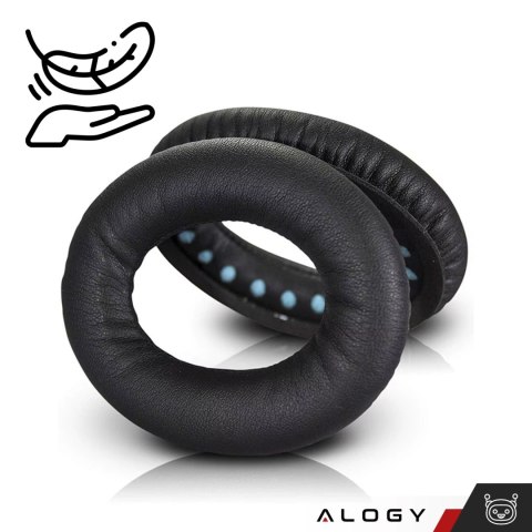Nauszniki 2x wymienne pady gąbki do słuchawek do Bose QC35 QC25 QC15 2 AE2 QC2 Alogy Earpads Czarne