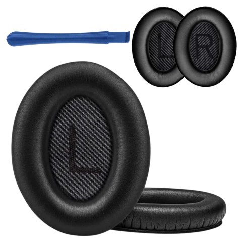 Nauszniki 2x wymienne pady gąbki do słuchawek do Bose QC35 QC25 QC15 2 AE2 QC2 Alogy Earpads Czarne