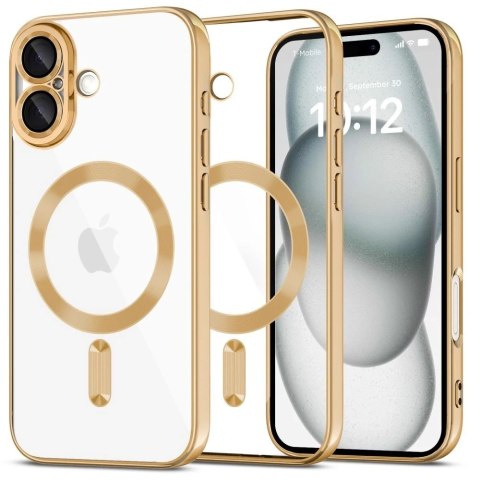 Etui do iPhone 16 MagFlex MagSafe na telefon Shiny Gold