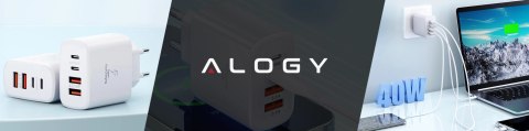 Ładowarka sieciowa 40W 2x USB 2x USB-C Alogy Super Fast Charger Szybkie ładowanie PowerDelivery PD Biała
