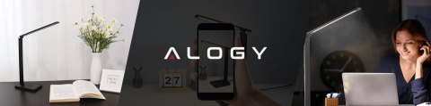 Lampka biurkowa LED składana Alogy Desk LED Lamp z gniazdem USB z możliwością ładowania Czarna
