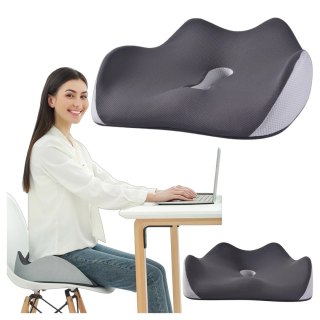 Poduszka ortopedyczna do siedzenia Alogy Seat Pillow do auta na krzesło do biurka siedzisko na fotel z pianką Memory Foam Czarno