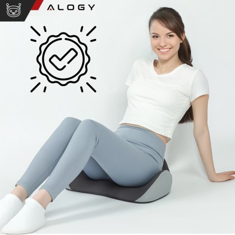 Poduszka ortopedyczna do siedzenia Alogy Seat Pillow do auta na krzesło do biurka siedzisko na fotel z pianką Memory Foam Czarno