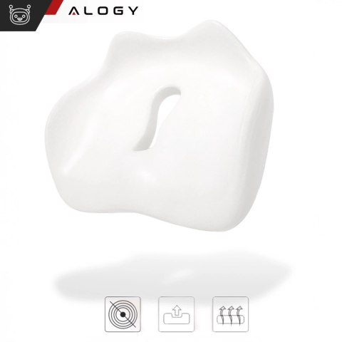 Poduszka ortopedyczna do siedzenia Alogy Seat Pillow do auta na krzesło do biurka siedzisko na fotel z pianką Memory Foam Czarno