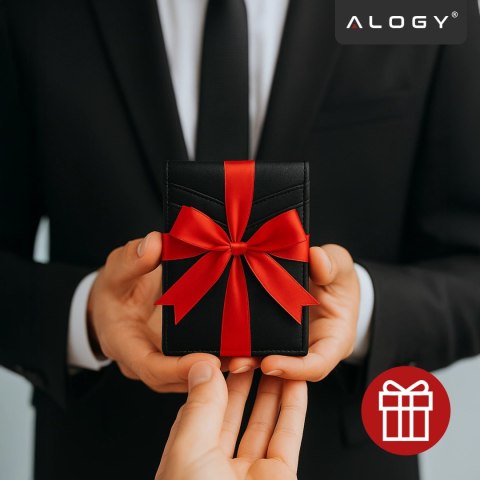 Portfel RFID Etui ochronne blokujące sygnał na karty dokumenty cienki Alogy Small męski damski Wallet Czarny