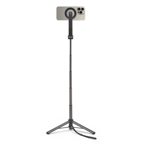 Selfie Stick Kijek Statyw Tripod Spigen S571W MagSafe Bluetooth uchwyt do telefonu zdjęć + Pilot Czarny