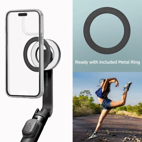 Selfie Stick Kijek Statyw Tripod Spigen S571W MagSafe Bluetooth uchwyt do telefonu zdjęć + Pilot Czarny