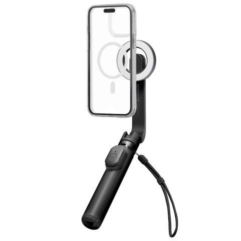Selfie Stick Kijek Statyw Tripod Spigen S571W MagSafe Bluetooth uchwyt do telefonu zdjęć + Pilot Czarny