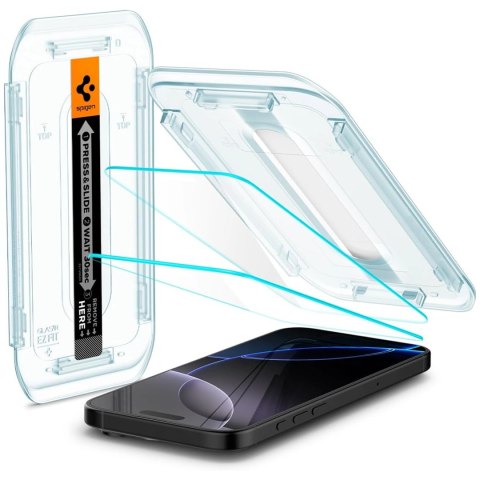 2x Szkło Hartowane Spigen Glas.Tr "Ez Fit" 2-Pack do iPhone 16 Pro Clear