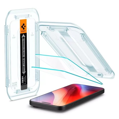 2x Szkło Hartowane Spigen Glas.Tr "Ez Fit" 2-Pack do iPhone 16 Pro Clear