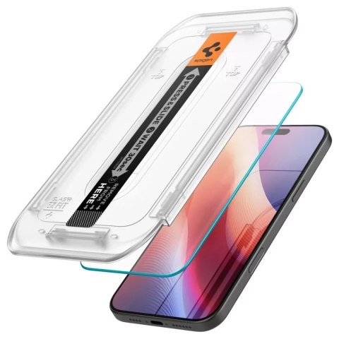 2x Szkło Hartowane Spigen Glas.Tr "Ez Fit" 2-Pack do iPhone 16 Pro Clear