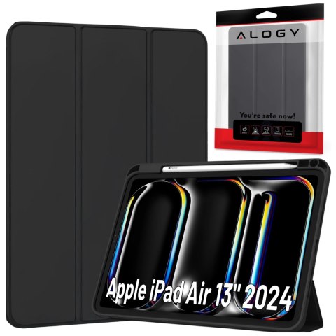 Etui ochronne z miejscem na rysik do Apple iPad Air 13" 2024/2025, iPad Pro 12.9" 2018-2022 Alogy Book Cover Case obudowa na tab