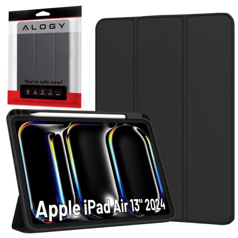 Etui ochronne z miejscem na rysik do Apple iPad Air 13" 2024/2025, iPad Pro 12.9" 2018-2022 Alogy Book Cover Case obudowa na tab
