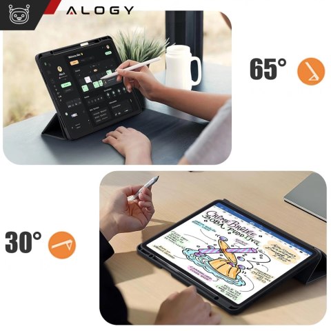 Etui ochronne z miejscem na rysik do Apple iPad Air 13" 2024/2025, iPad Pro 12.9" 2018-2022 Alogy Book Cover Case obudowa na tab