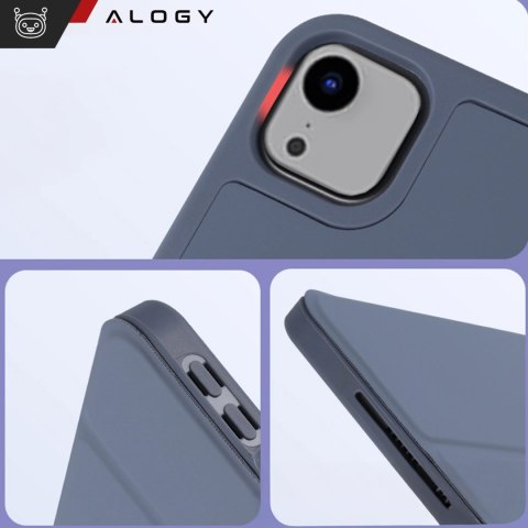 Etui ochronne z rysikiem do Apple iPad Air 13" 2024/2025, iPad Pro 12.9" 2018-2022 obudowa na tablet Fioletowe