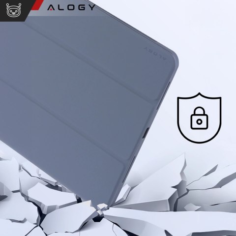 Etui ochronne z rysikiem do Apple iPad Air 13" 2024/2025, iPad Pro 12.9" 2018-2022 obudowa na tablet Fioletowe