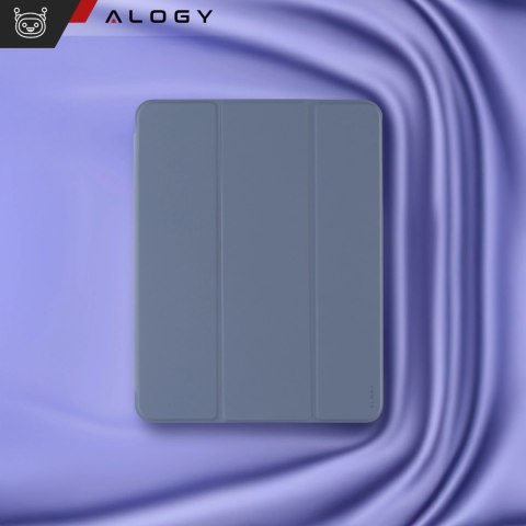 Etui ochronne z rysikiem do Apple iPad Air 13" 2024/2025, iPad Pro 12.9" 2018-2022 obudowa na tablet Fioletowe