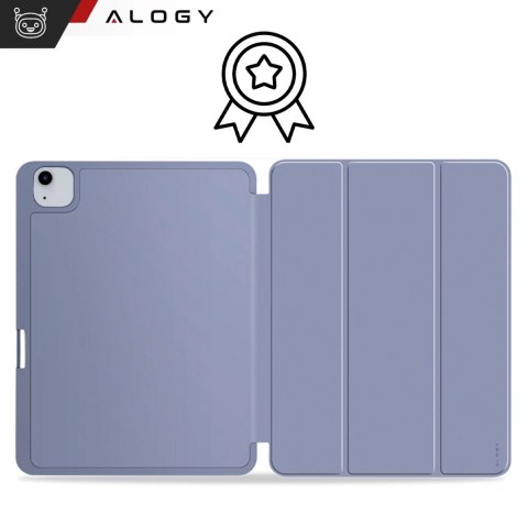 Etui ochronne z rysikiem do Apple iPad Air 13" 2024/2025, iPad Pro 12.9" 2018-2022 obudowa na tablet Fioletowe