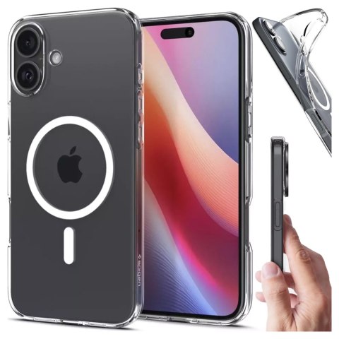 Etui do iPhone 16 Plus Spigen Liquid Crystal Mag Magsafe obudowa ochronna na telefon Clear