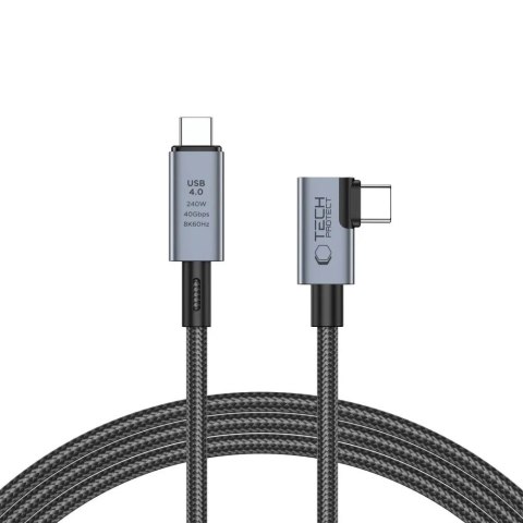 Kabel UltraBoost Max USB 4.0 8k 40Gbps Type-C Cable PD240W 150cm Szary