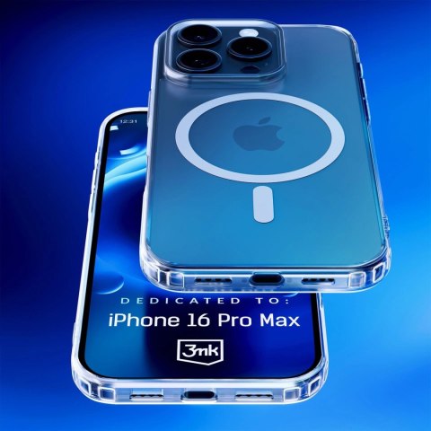 Etui do Apple iPhone 16 Pro Max do MagSafe 3mk MagCase wzmocniona obudowa pancerne plecki przezroczyste