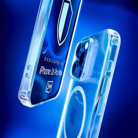 Etui do Apple iPhone 16 Pro Max do MagSafe 3mk MagCase wzmocniona obudowa pancerne plecki przezroczyste