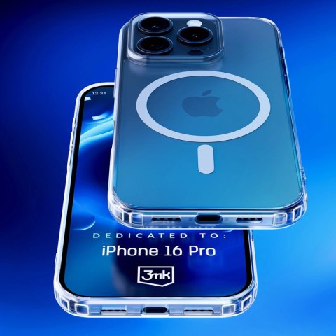 Etui do Apple iPhone 16 Pro do MagSafe 3mk MagCase wzmocniona obudowa pancerne plecki przezroczyste
