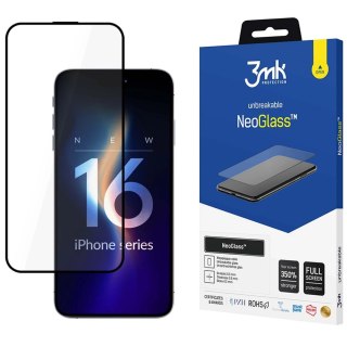 Nietłukące szkło do Apple iPhone 16 Pro Max 3mk NeoGlass wzmocniona ochrona na ekran do 350% najtrwalsze szkiełko