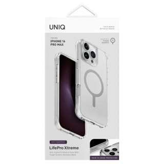 Etui UNIQ LifePro Xtreme do iPhone 16 Pro Max 6.9" Magclick Charging Przezroczysty/Frost Clear