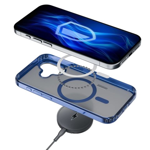 Etui na Apple iPhone 16 3mk Frosty MagCase Blue