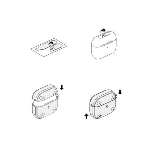 Etui ochronne na słuchawki Ringke Onyx Apple do Apple AirPods Pro 1 / 2 Warm Grey