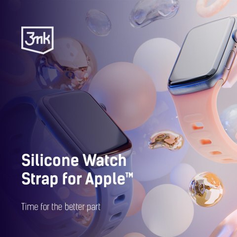 Pasek do smartwatcha 3mk Silicone Watch Strap do Apple Watch 42/44/45/49 mm Ocean Blue