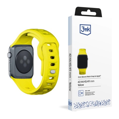 Pasek do smartwatcha 3mk Silicone Watch Strap do Apple Watch 42/44/45/49 mm Yellow