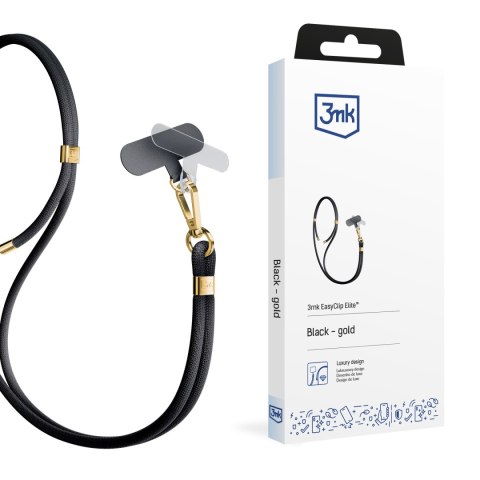 Uniwersalna smyczka do smartfona 3mk EasyClip Elite Black (Gold)