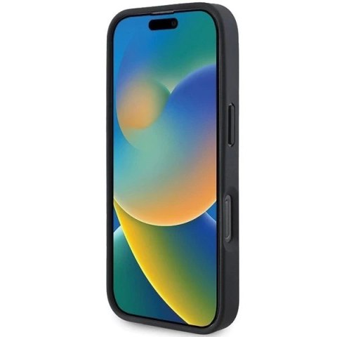 Etui Mercedes MB Wood Imitation Leather MagSafe na iPhone 16 Pro Max - granatowe