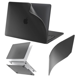 Etui do Apple Macbook Air 13 13.3" - 2018-2021 (M1 A2337/A2179/A1932) Alogy AirGuard™ Elastyczna obudowa Matowa Czerń