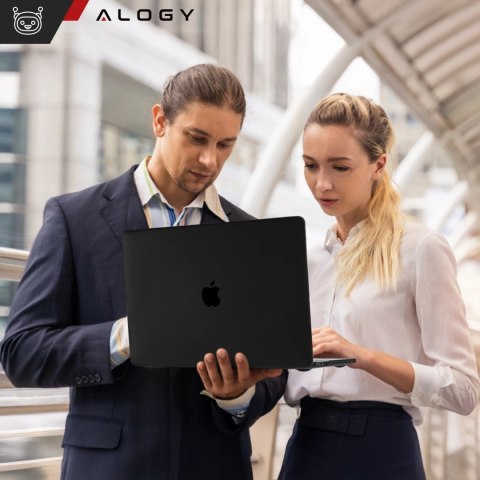 Etui do Apple Macbook Air 13 13.3" - 2018-2021 (M1 A2337/A2179/A1932) Alogy AirGuard™ Elastyczna obudowa Matowa Czerń