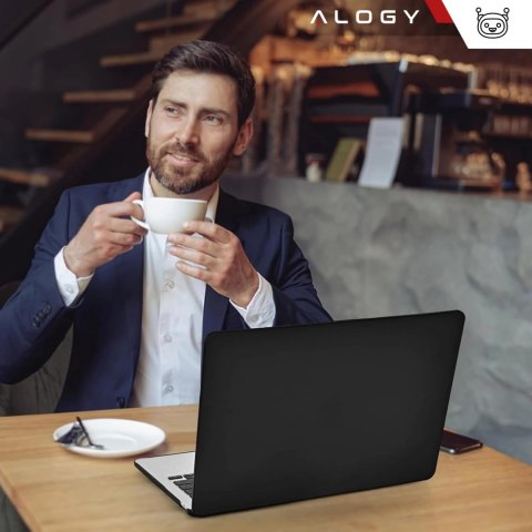 Etui do Apple Macbook Air 13 13.3" - 2018-2021 (M1 A2337/A2179/A1932) Alogy AirGuard™ Elastyczna obudowa Matowa Czerń