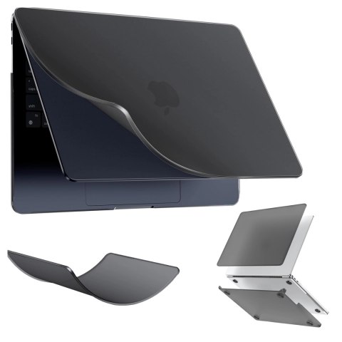 Etui do Apple Macbook Air 13 13.3" - 2018-2021 (M1 A2337/A2179/A1932) Alogy AirGuard™ Elastyczna obudowa Matowa Czerń