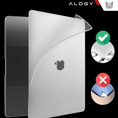 Etui do Apple Macbook Air 13 13.3" - 2018-2021 (M1 A2337/A2179/A1932) Alogy AirGuard™ Elastyczna obudowa Matowa Przezroczysta Bi